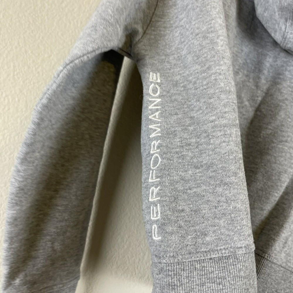 Calvin Klein Performance Hoodie Womens Size Small Cropped Light Wash Gray Hooded - Picture 10 of 12